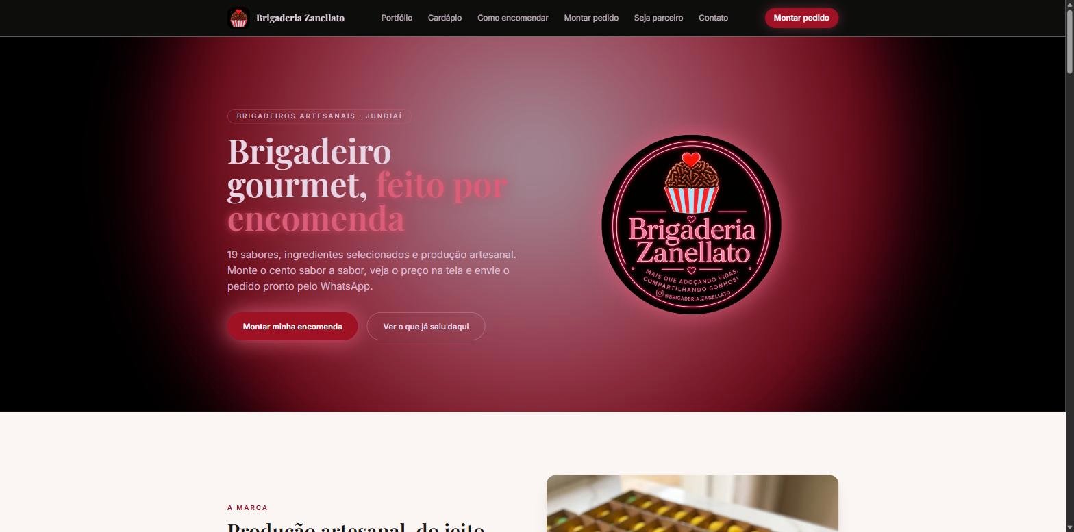 Site da Brigaderia Zanellato